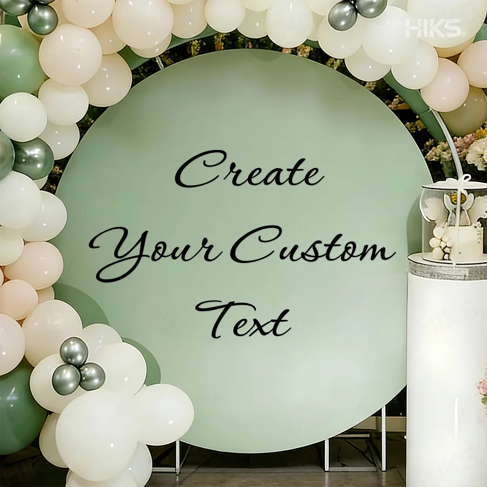 3Lines/1Set Custom Text Vinyl Arch Backdrop Decals Personalized Birthday Party Wall Stickers DIY Halloween Christmas Decoration