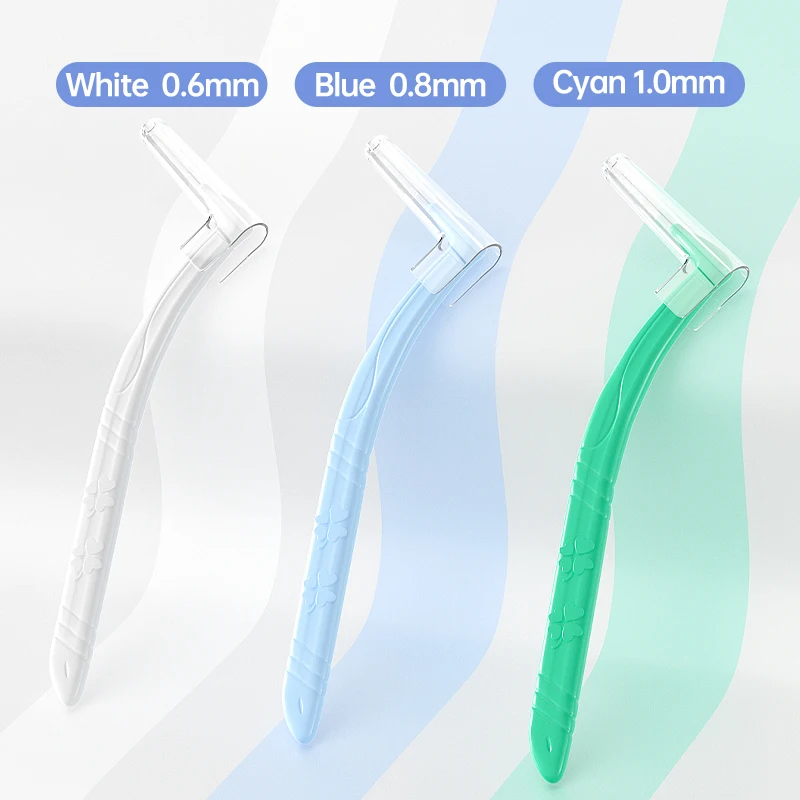 Y-kelin L-shaped Interdental Brush, Orthodontic Special Soft Bristled Toothbrush,, Interdental Gap Cleaning Oral Tool 10pcs