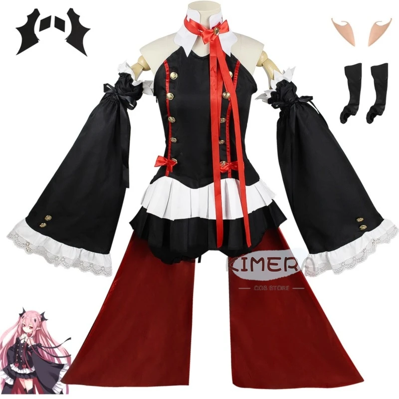 Seraph Of The End Krul Tepes Cosplay Costume Uniform Anime Krul Owari No Seraph Witch Vampire Curl Tepes Clothes For Women XXXL