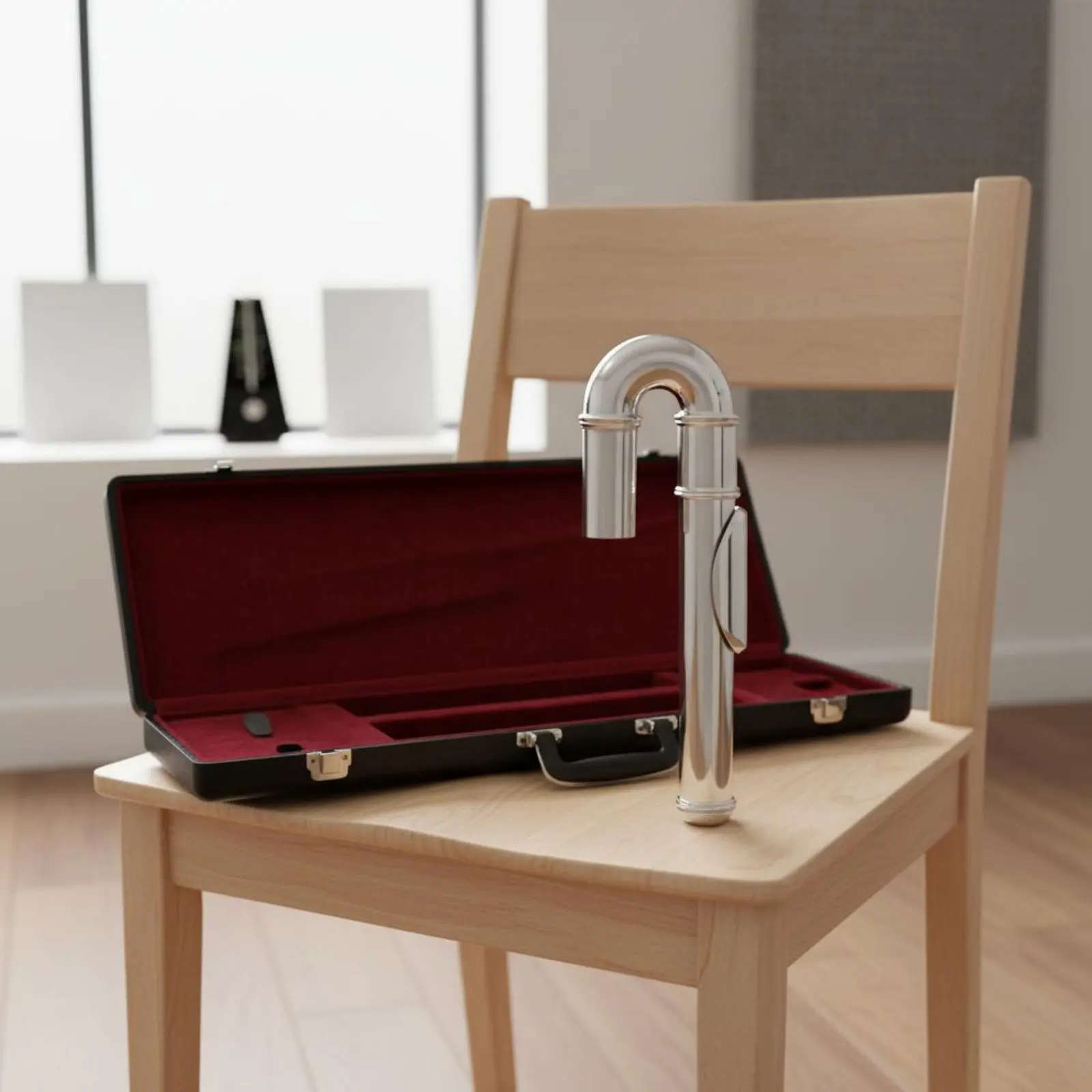 Silver Flute Head Joint Easier to Play Curved Flute Headjoint Musical Instrument Accessory Better Control Easy Installation