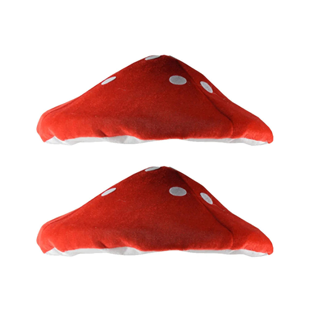 Gorro de seta para disfraz, boina con forma de rojo, decoración divertida de dibujos animados, 2 uds.