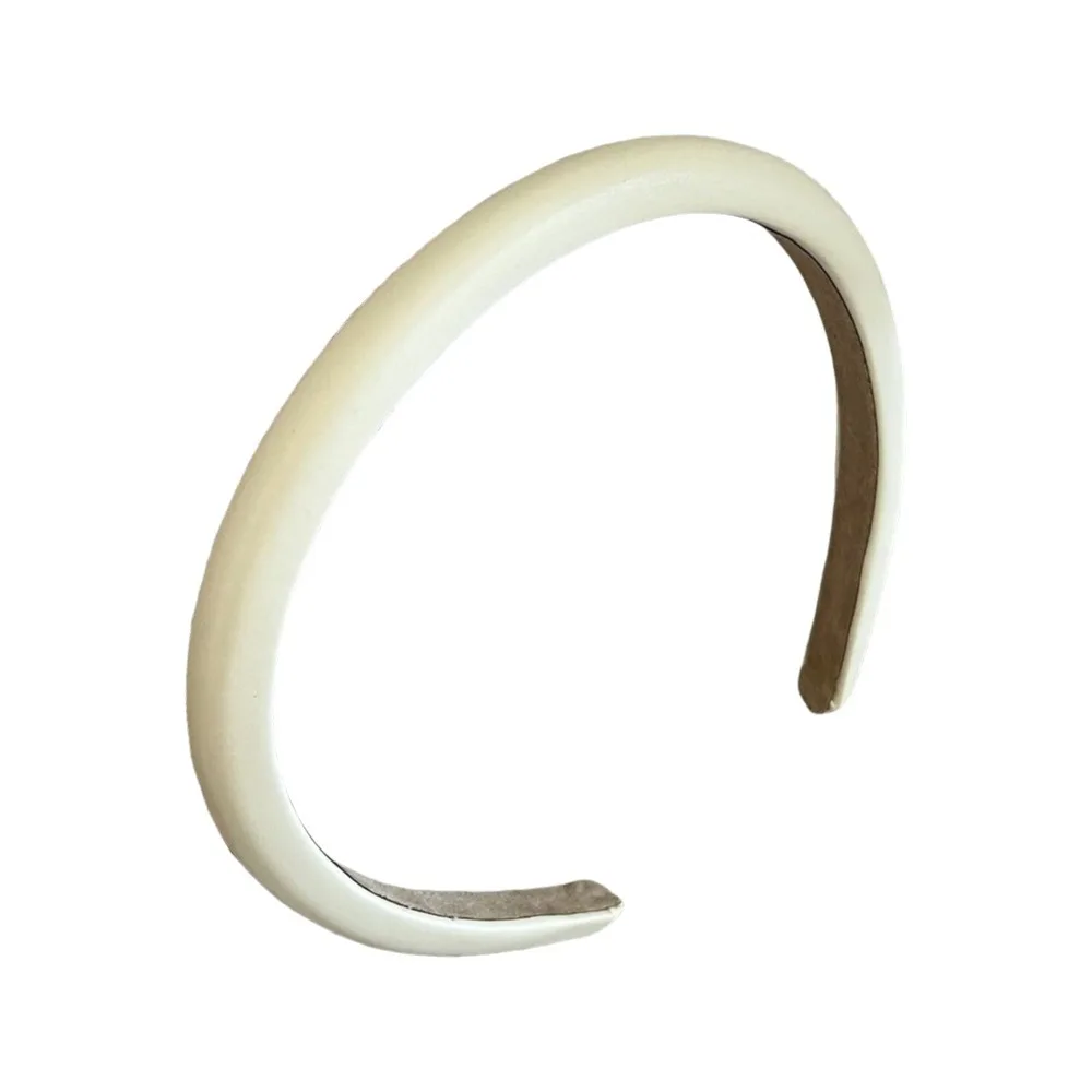 

Sweet Cream Colors Women Headband Padded Korean Style Thin Headband Hair Hoop Leather Temperament Hair Band Fashion Accessories