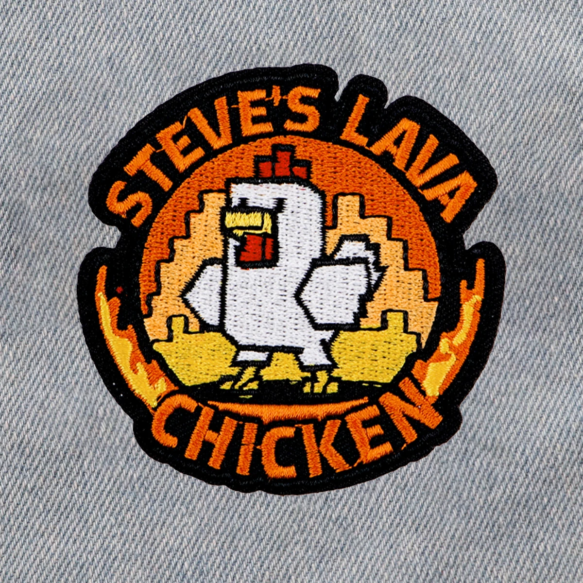 Parche bordado de juego de caja de arena, parches termoadhesivos para planchar pollo para ropa, insignias de costura DIY