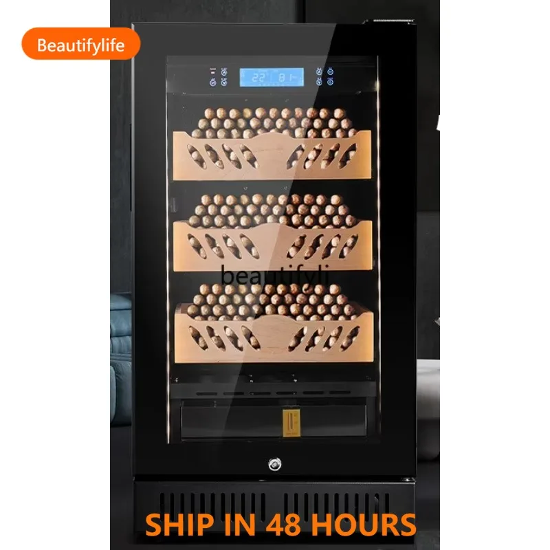 

Constant Humidity Cigar Cabinet Small Professional Cigar Storage Cabinet Cedar Wood Home Solid Wood Tea Cabinet H