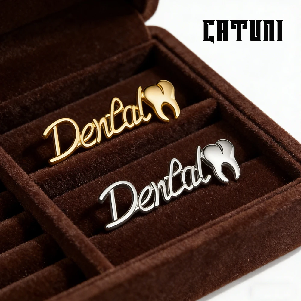 Catuni Dental Medical Pin Brooch Best-selling Metal Badge Backpack Tie Exquisite Jewelry For Dentists Doctors And Nurses