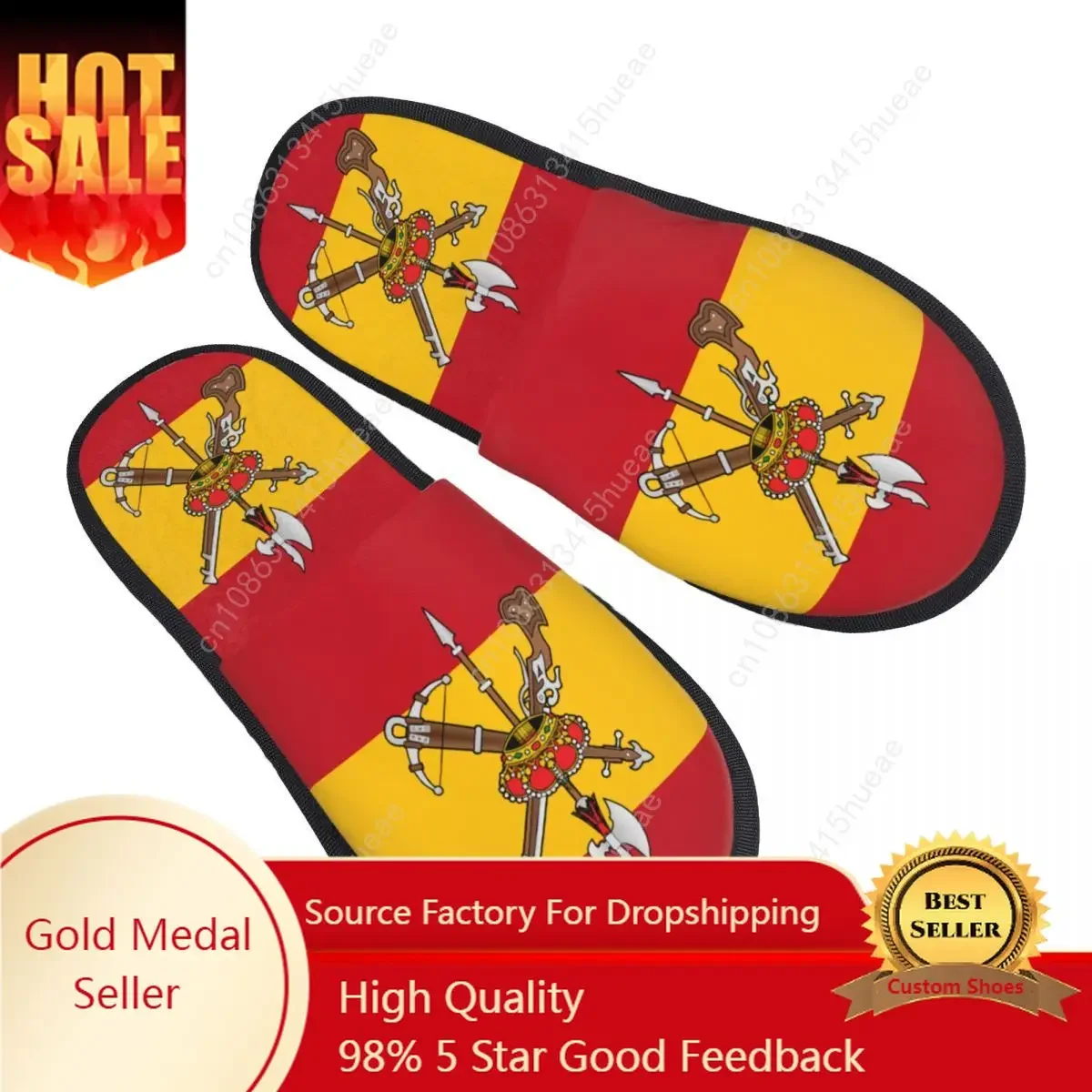 Spanish Legion Flag Cozy Scuff Memory Foam Slippers Women Spain Army Proud Hotel House Shoes