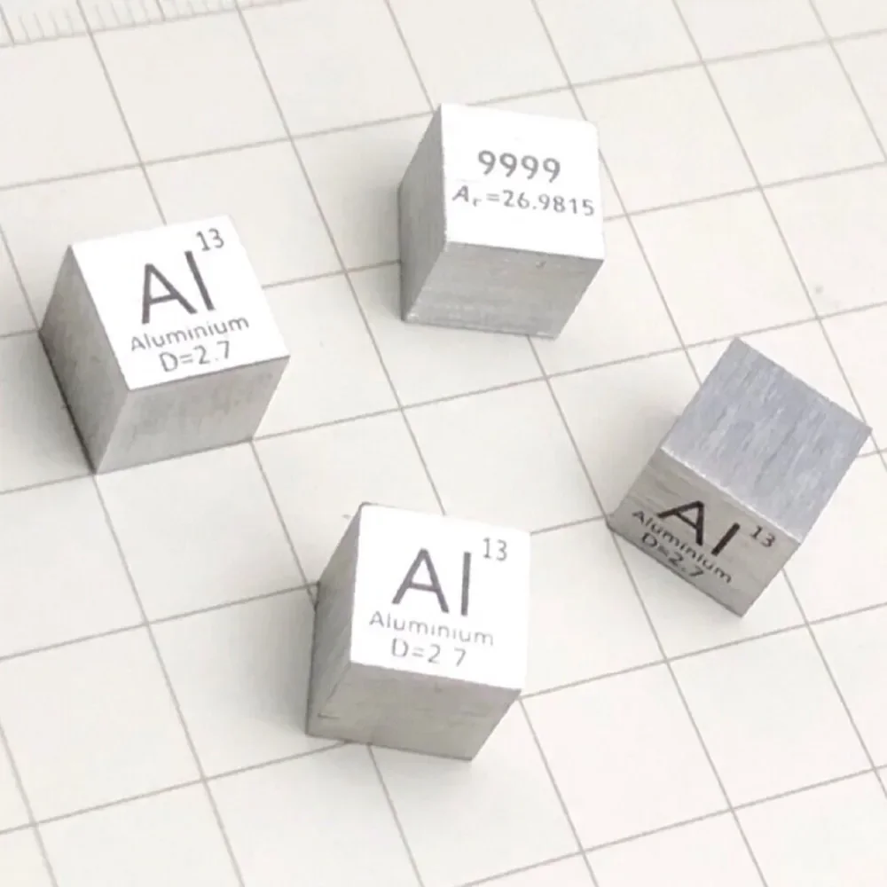 Pure 99.99% AI Aluminium Cube Block Bulk Periodic Table of Rare Earth Metal Elements for Research lab industrial Collection