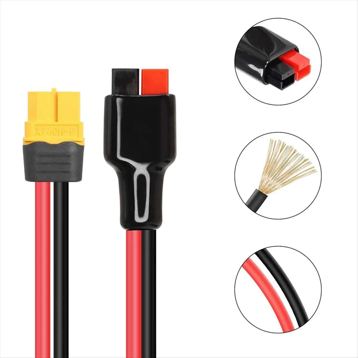 New 100cm Aircraft Charging Cable XT60H-F Female to 45A Interface 12AWG Aircraft Connector