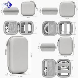 Universal Earphones Apple Power Charger Data Cable U Disk U Shield Hard Case Protection Box Leather EVA Digital Storage Bag