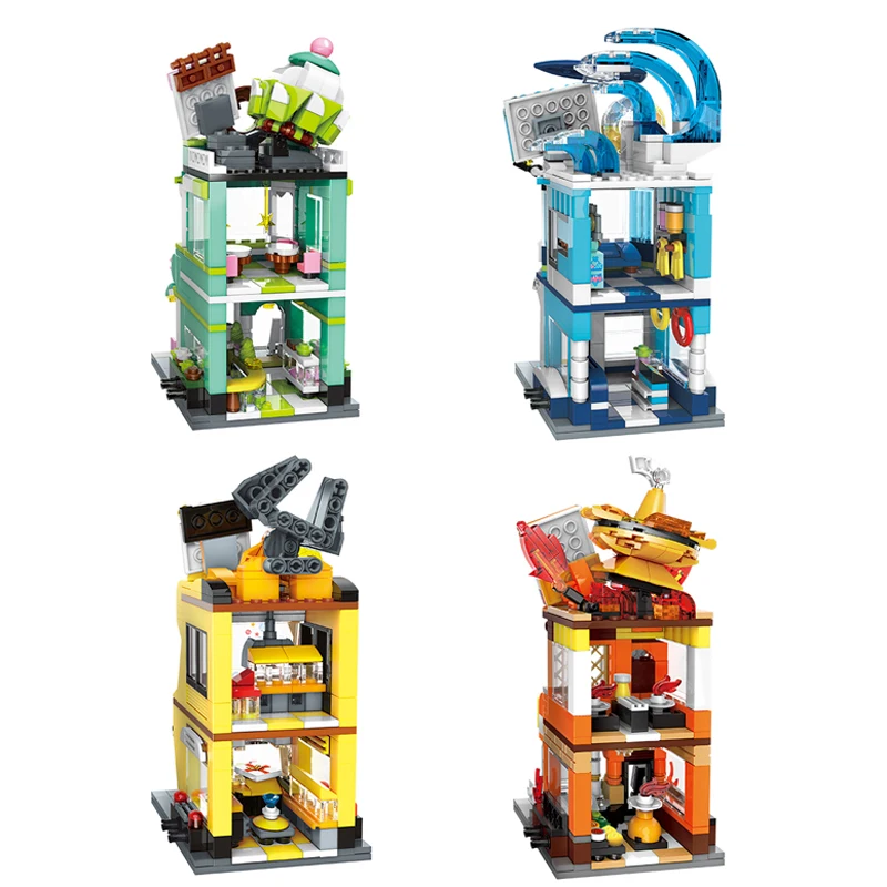 Pokemon Pikachu-Claw Crane Game Shop Building Blocks Charizard Squirtle Bulbasaur Model Educational Toys For Kids Holiday Gifts