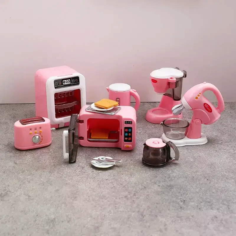1Set 1:12 Dollhouse Miniature Coffee Machine Egg Beater Home Appliances Decor Toy Doll House Accessories
