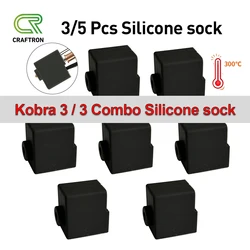 Silicone isolamento térmico caso capa para Kobra 3 Combo, bloco de aquecimento Kit, acessórios 3D, Hotend meias, Kobra 3, 3, 5pcs