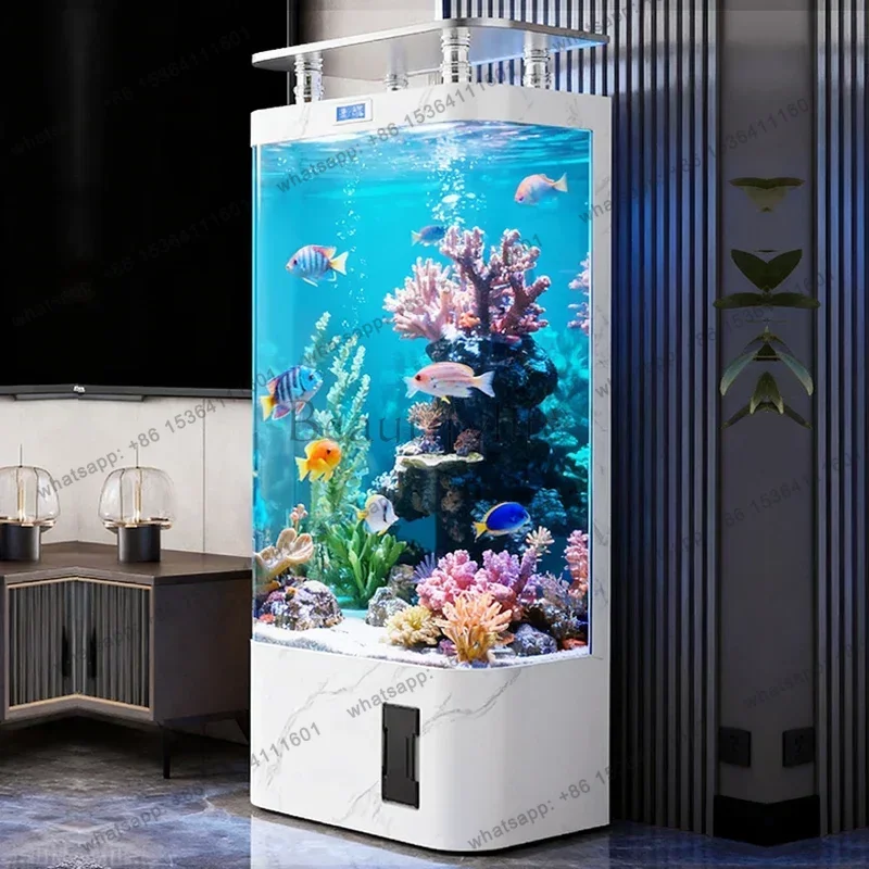 Smart Goldfish Tank Household Medium-sized Vertical Filtration Integrated Ecological Glass Replacement Aquarium