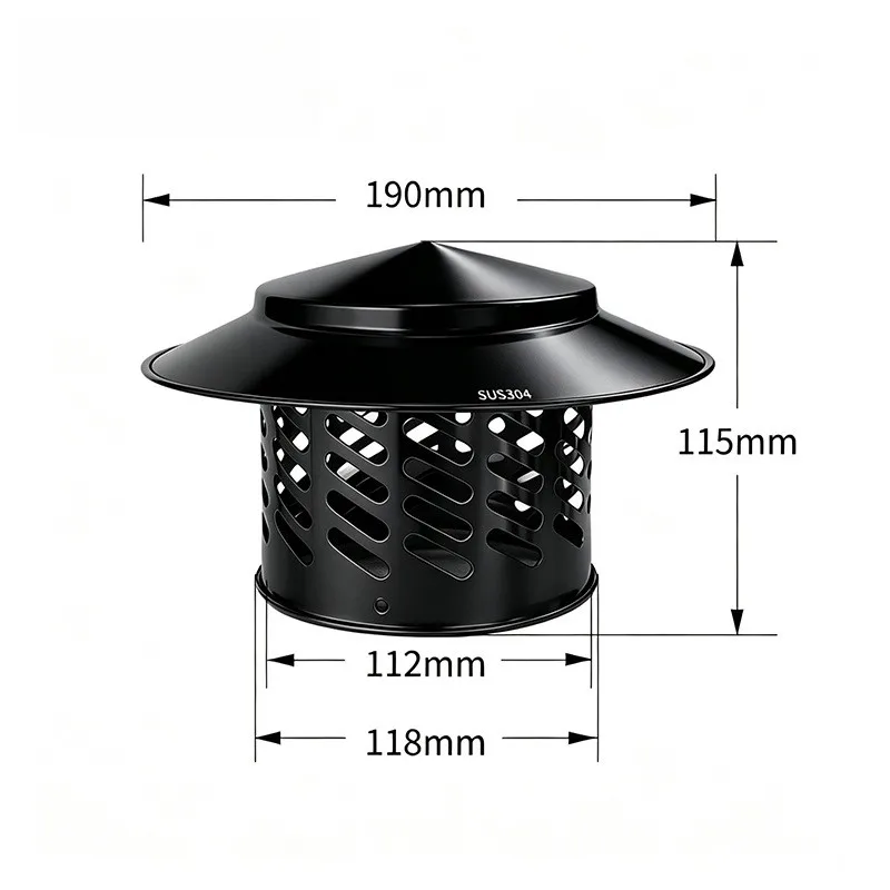 For Rainy Season Coverage Rain Cover For Chimney Effective Chimney Rain Cover As Shown Screw Reinforced Stability