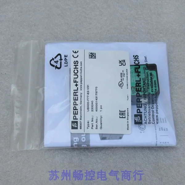 * Vendas no local * Novo sensor Pepperl + Fuchs P + F UB400-F77-E2-V31 Spot 233240