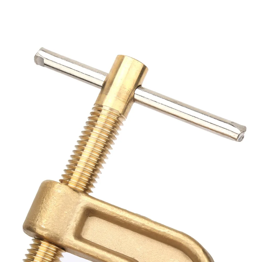 500A High Power Welding Ground Clamp Brass Material / Solid Brass Portable Earth Clamp G-Shaped / G-Type Design T-Handle