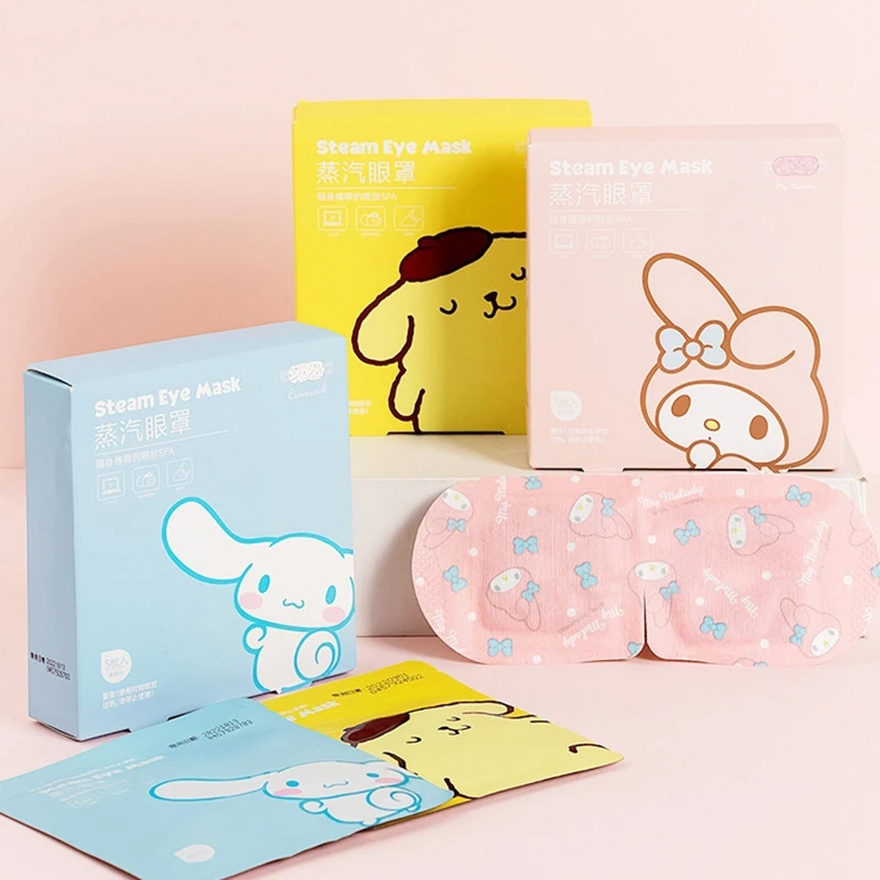 New Cartoon Sanrio Cute Disposable Hot Compress Steam Sleep To Relieve Eye Fatigue Eye Patch Eye Mask To Help Sleep