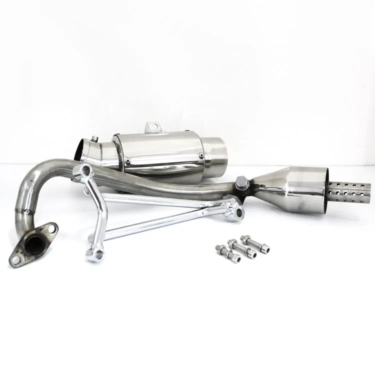 Silver Stainless Steel Motorcycle Exhaust Muffler Pipe Tips, Racing Exhaust Accessories Fit Suzuki GSX-R1000 Address V125G V125S view 4