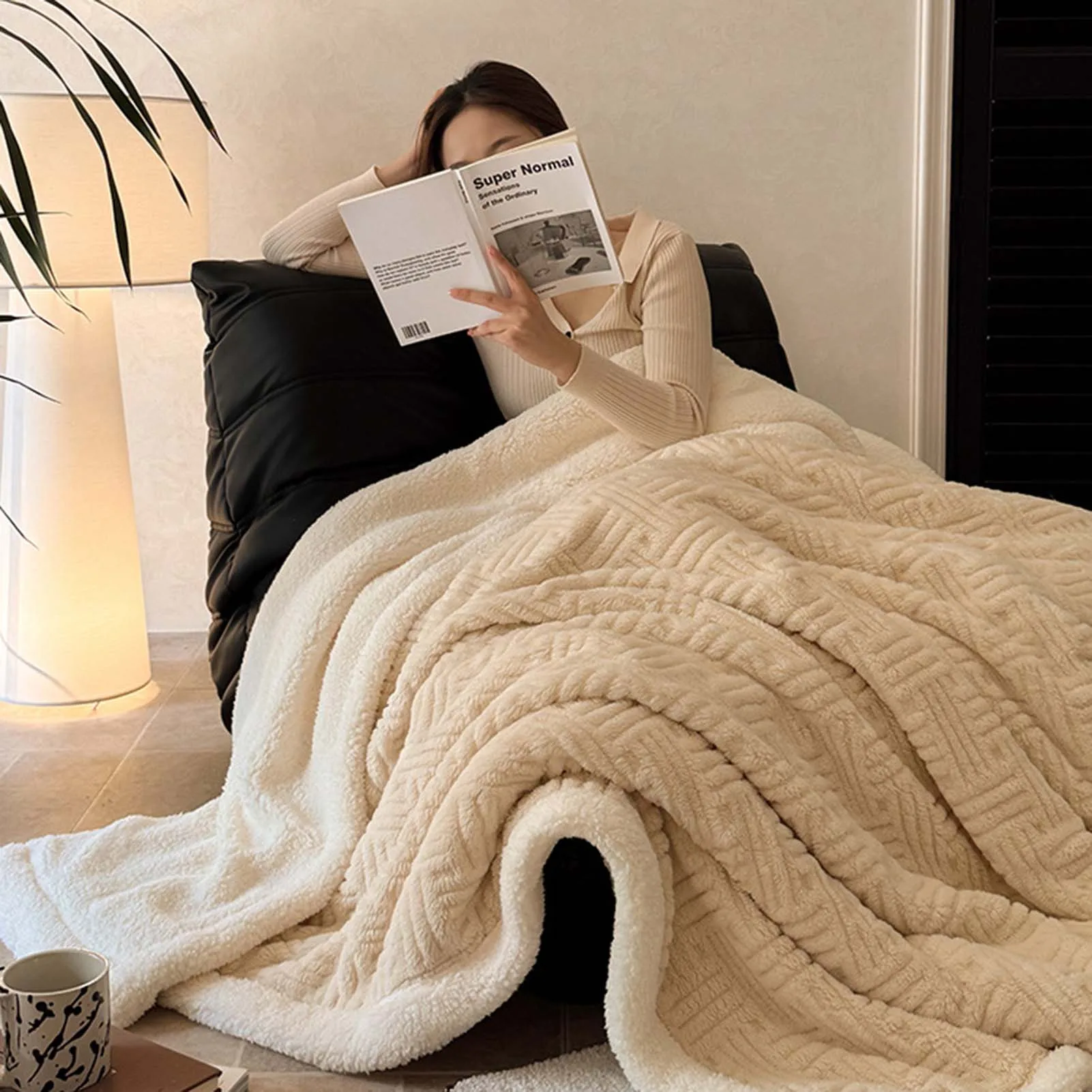 Nueva manta cálida de lana de leche tallada para cama, mantas suaves y esponjosas para sofá, funda cálida y acogedora para sofá, mantas para siesta