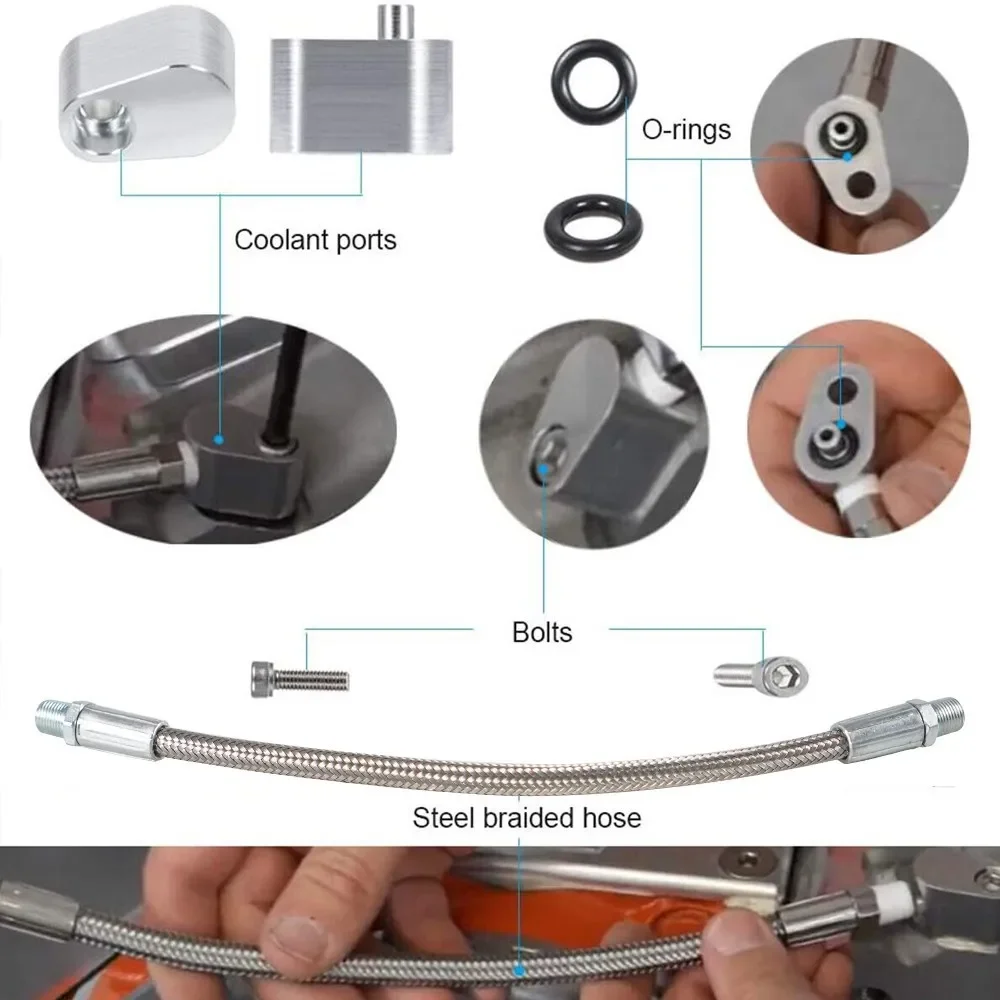 Kit de mangueira de desvio do corpo do acelerador do líquido refrigerante da cabeça do cilindro ls para motores da série gm lsx lm1 lm7 lr4 lq4 ls6 l59 lq9 lm4 alumínio