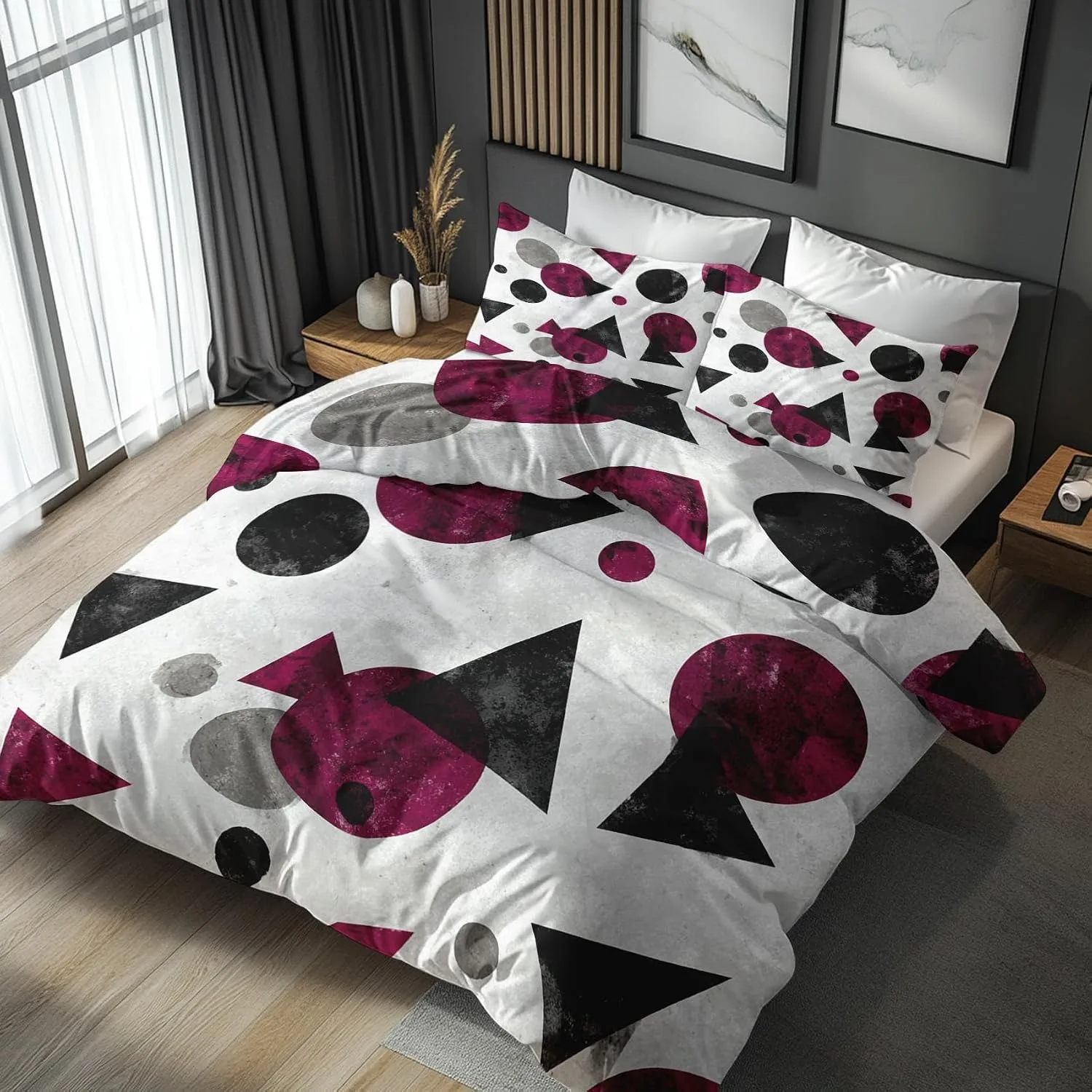 Mid Century Bedding Sets New 3d Printed Geometric Abstract Design Bed Cover Comforter Duvet Cover Pillow Case Bedroom