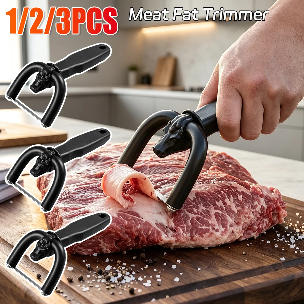 1/2/3PCS Handheld Beef and Pork Slicer New Type of Meat Fat Trimmer Beef Slicer Fat Cooking Barbecue Tool Kitchen Cooking Tool