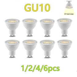 1-10 Uds. Foco LED GU10 AC220V bombilla LED de ahorro de energía 3W 6W 9W 12W bombilla LED para foco lámpara de 38 grados para el hogar