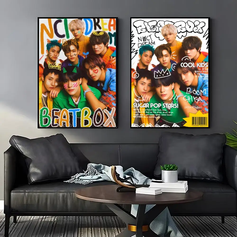 Hot Korea Kpop Band N-NCT Wish Poster Sticker Self Adhesive for Playroom Bedroom Hallway Home Wall Art Decor Gift - view 4