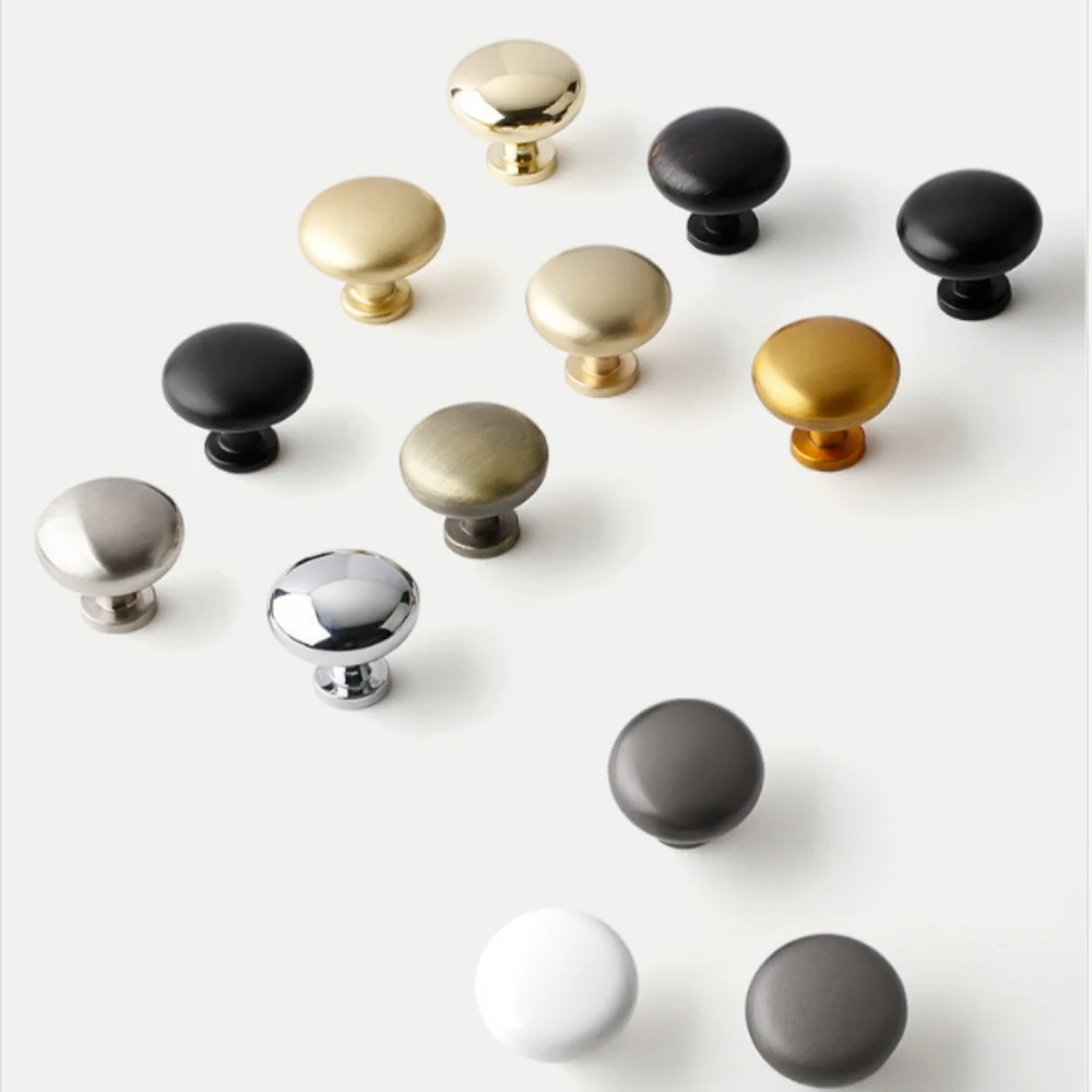 Modern Simple Silver Gold Black White Drawer Shoe Cabinet Dresser Knob Bronze Brass Wardrobe Cupboard Furniture Hardware Handle