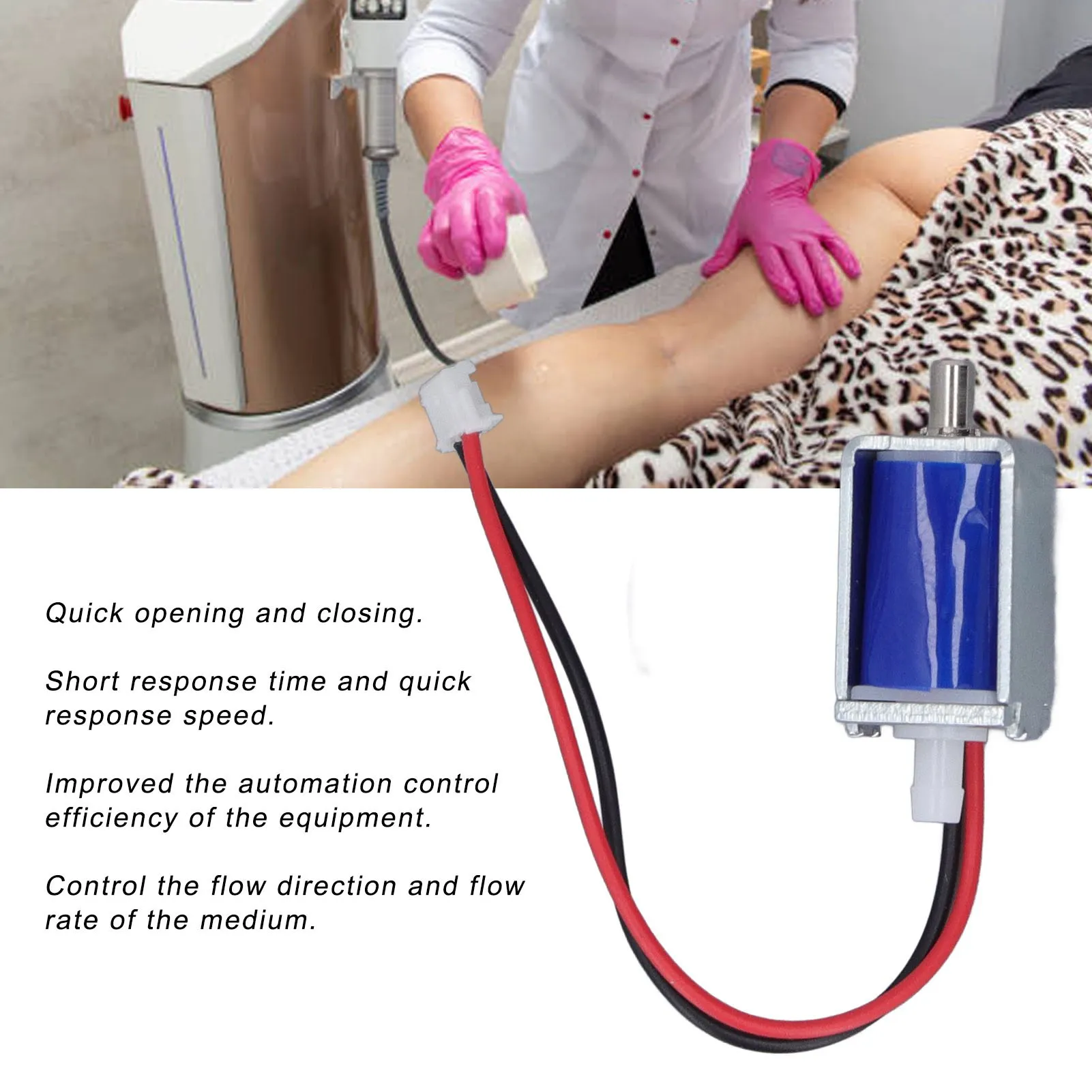2 Port Electric Solenoid Exhaust Valve DC6V Mini Solenoid Valve Eye Care Device Blood Pressure Monitor Oxygen Concentrator