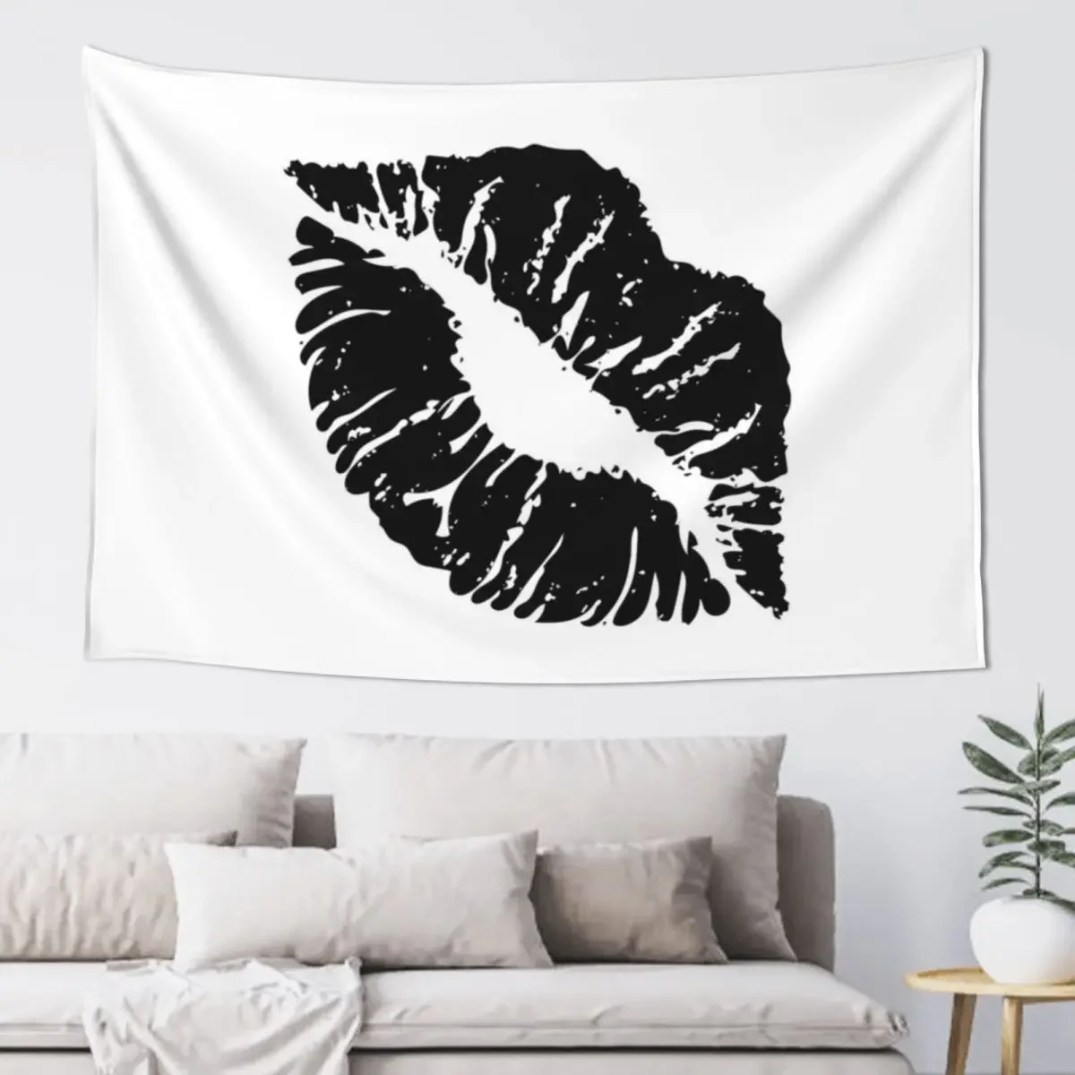 

Black Sexy Hot Lips Design Tapestry Bedroom Decorations Tapete For The Wall Tapestry