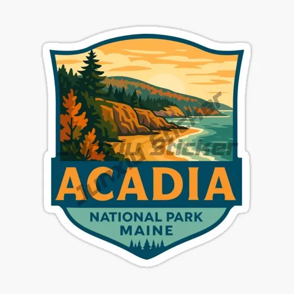 ACADIA NATIONAL PARK Maine Coast Sticker Self Adhesive Car Truck Van Bumper Window Laptop Cup Wall Camping Car Stuff Accessory