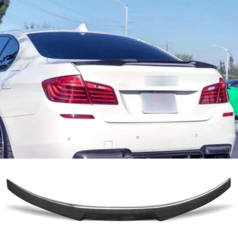 Spoiler for BMW 5 Series F10 Carbon Fiber 2010-2017 Year Rear Ducktail Wing Trunk Type MS ABS Accessories