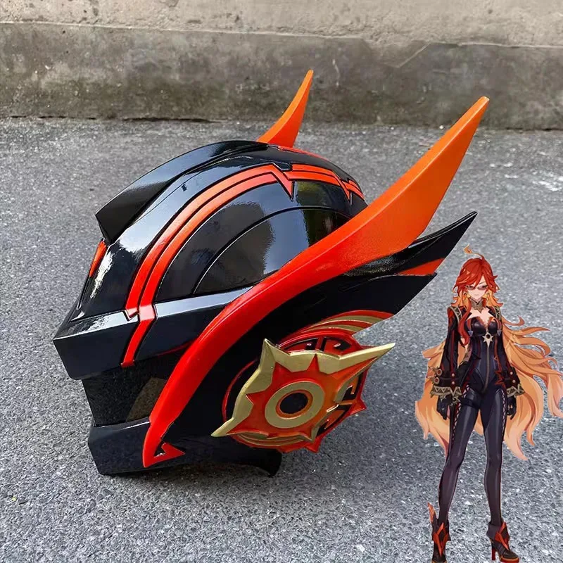 NewGame Mavuika casco sombrero gorra Cosplay accesorios cosas modelo Natlan Pyro Archon Dios motocicleta Genshin impacto Halloween Navidad Mask202