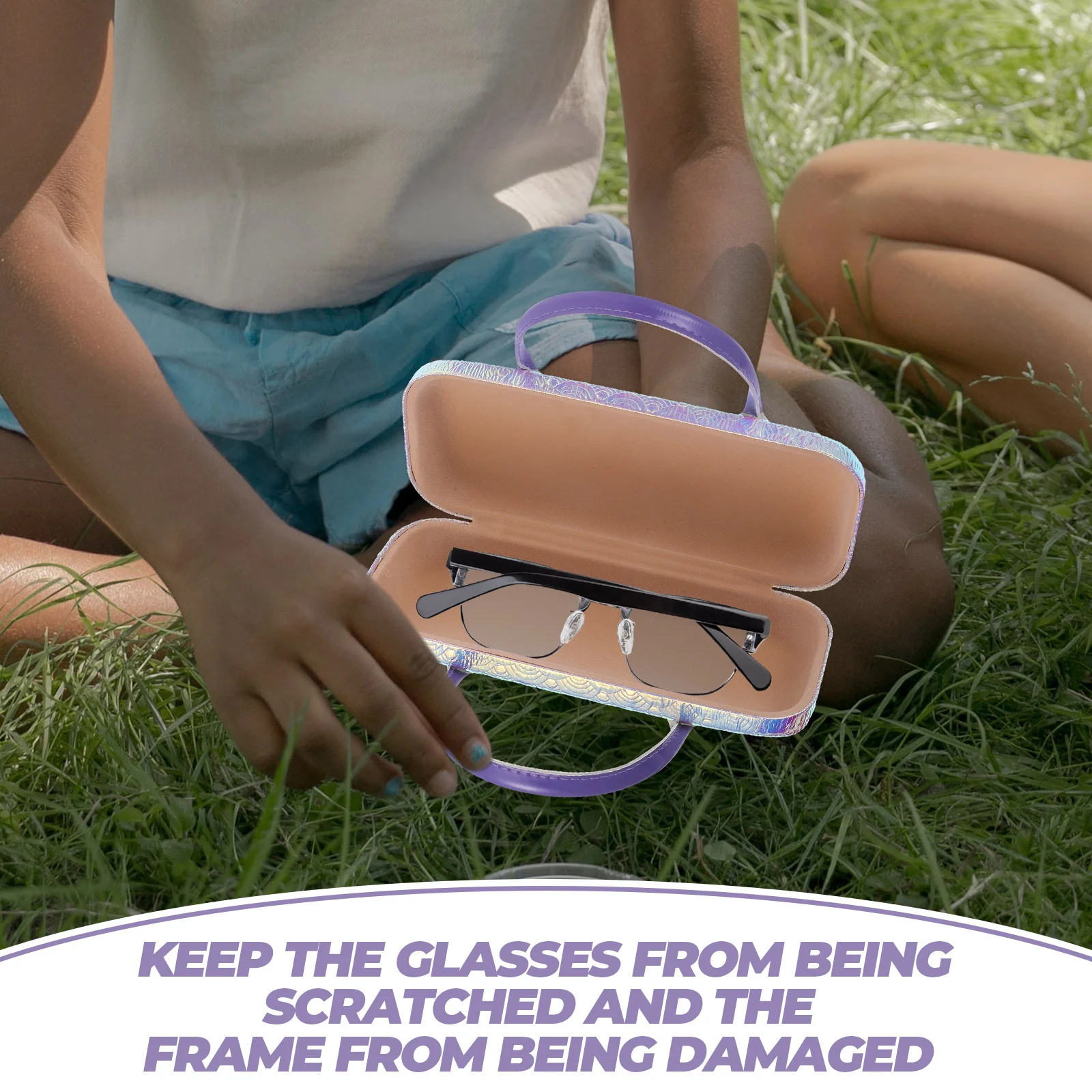 

Glasses Portable Cartoon PU Holder Eyeglass Container Eyewear Storage Case for Sunglasses Container