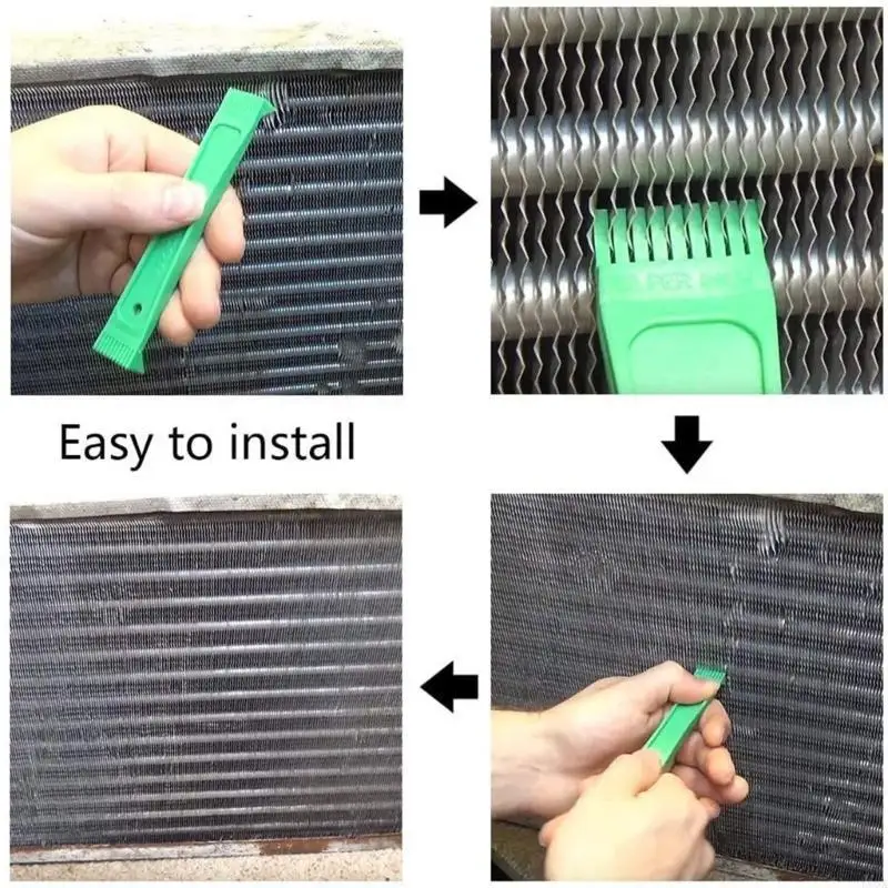 6Pcs Plastic Fin Coil Comb Radiators Fin Condenser Set for Straighten Evaporators Air Conditioner Fin Comb Straighten 