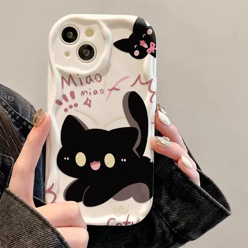 Case for Samsung Galaxy S25 S24 S23 Ultra S20FE S22 Plus A56 A16 A55 A35 A36 A26 A54 A34 A53 A15 A23 A24 A32 A06 Cover Cute Cat