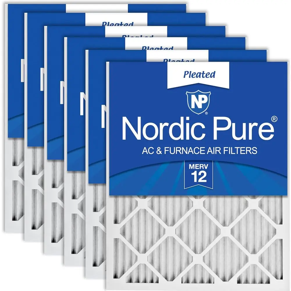 

6-Pack 24x24x1 Inch Pleated MERV 12 Air Filters