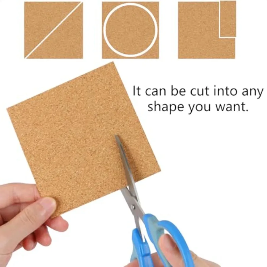 صفائح الفلين ذاتية اللصق 4 "x 4" لتقوم بها بنفسك الوقايات مجلس المربعات دعم البلاط حصيرة مع لاصق قوي مدعومة لوحة حائط صغيرة Pac #5