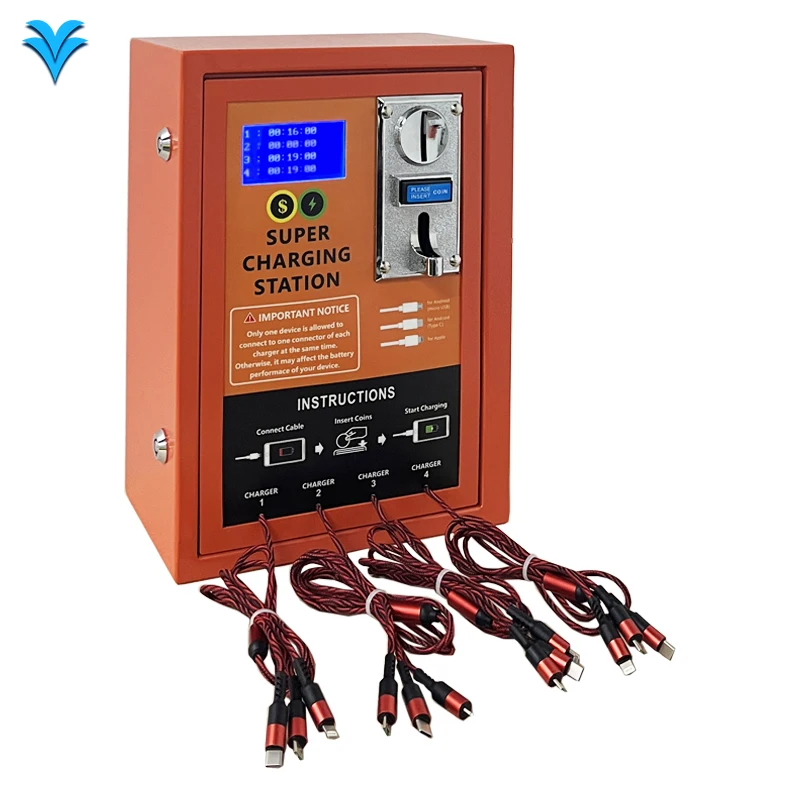 Coin Timer Controller 2020 New Idea 3-in-1 Fast Charging Cable Cell Phone Mobile Phone Charging Vending Machine