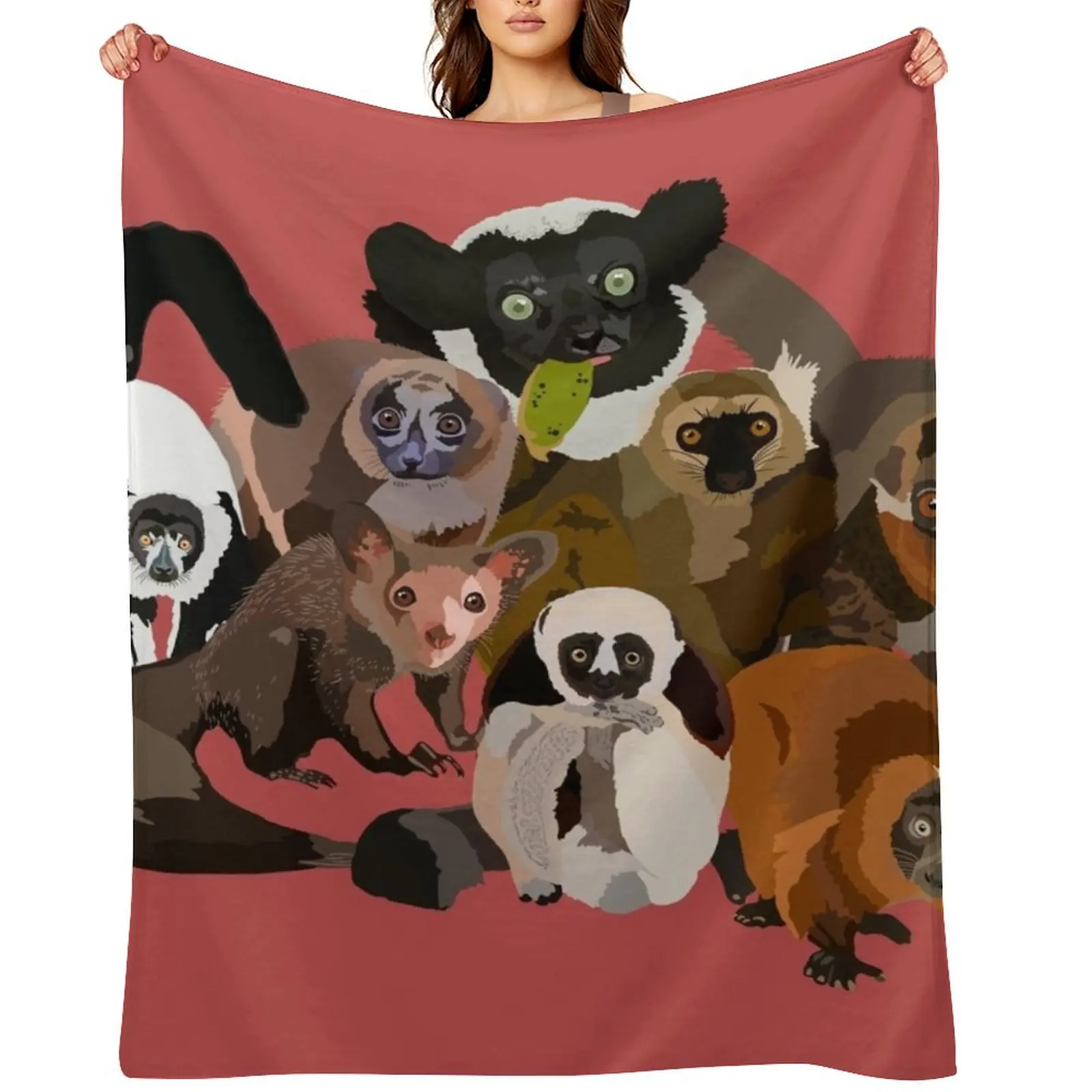 

L is for Lemur Throw Blanket Blankets Sofas Of Decoration Large Beautifuls Blankets