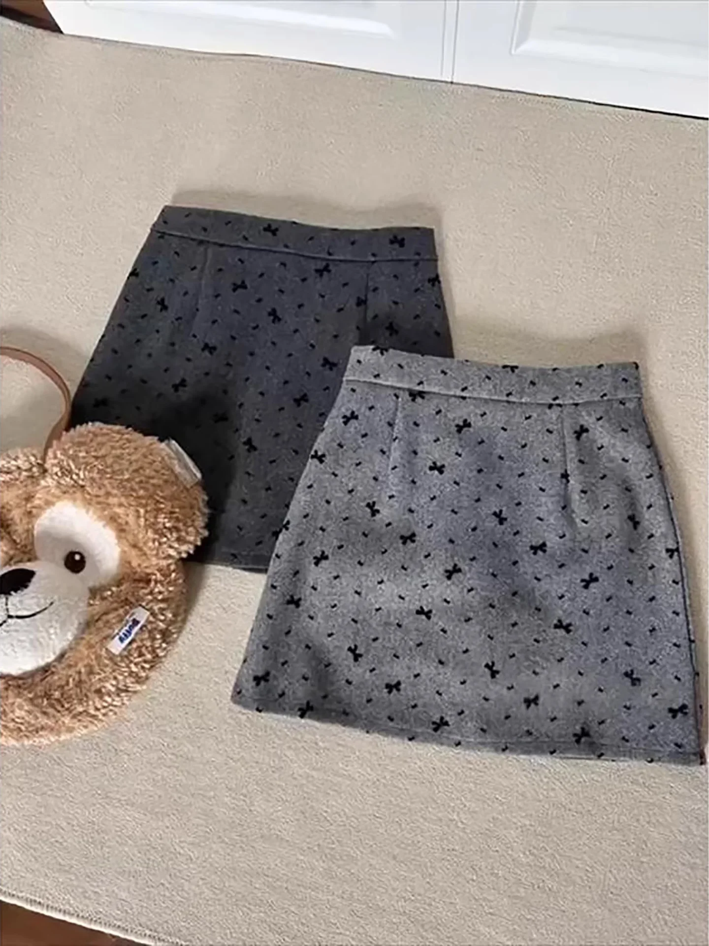 

Корейская юбка-трапеция A-силуэта с завязками, новая коллекция ранней осени, с завышенной талией, модная, для повседневной носки