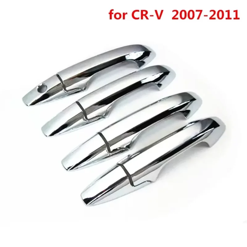 Chromed Exterior Door Handles Cover Trim for Honda CRV 2007-2011 CR-V Outside Doors Case Skin Capa Out Door Sticker Accessories