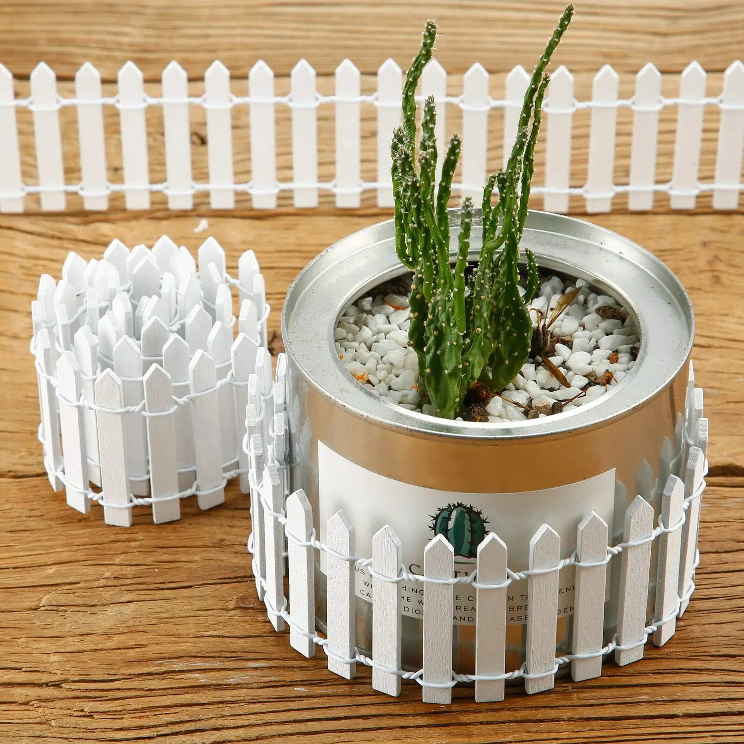 1pcs Mini Wooden Fence for Fairy Gardens and Flower Pot Embellishments - Durable Home & Garden Decor, Perfect for Christmas