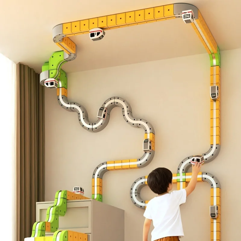 

2025 DIY Train Toy For Boys Magnetic Ever-Changing Track Electric Vehicle Miniature Model Toys Education Children Gifts