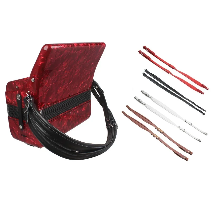 2PCS Accordion Belt Leather Supplies Soft Wear-resistant Accessories Waterproof Equipment Portable Accordion Shoulder Straps