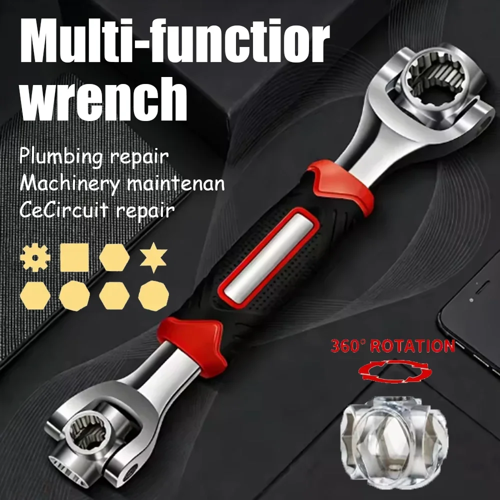 52 In 1 Socket Wrench Set Multifunctional Universal 360 Degree Rotation Torque Bicycle Auto Mechanic Hand Tools