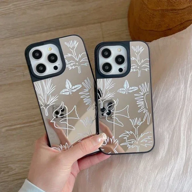 

Bird Tree Mirror Surface MagSafe Phone Case Cover for iPhone 11 12 13 14 15 Pro Max Case for iPhone 15 Pro Max