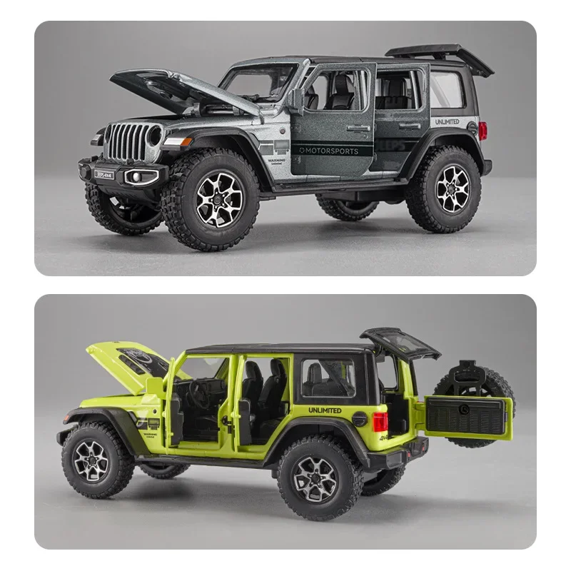 Jeeps Wrangler Sahara 1:32 Off-Road Alloy Car Diecasts & Toy Vehicles Car Model Sound and light Car Toys Gifts