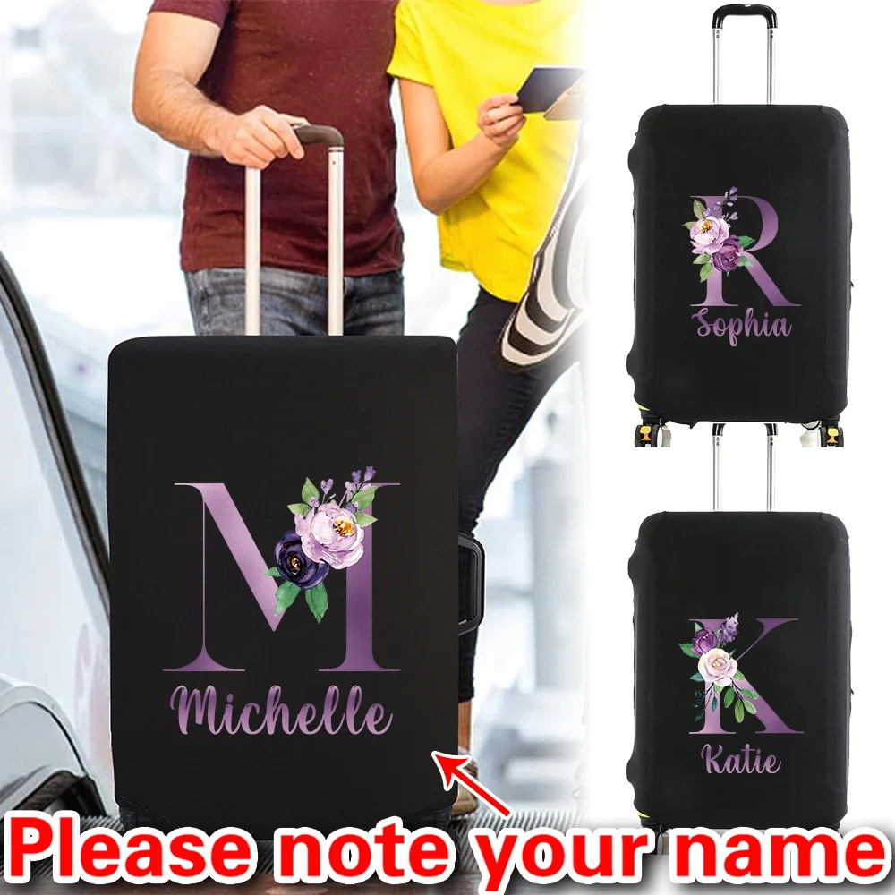 

Personalized Customized Unisex Elastic Luggage Cover 18-32 Inch Protective Cover Travel Accessories Luggage Dust Cover